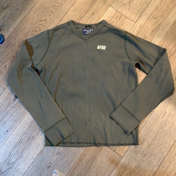 Abercrombie & Fitch Other - ABERCROMBIE & FITCH | vintage ribbed long sleeve olive shirt, size medium